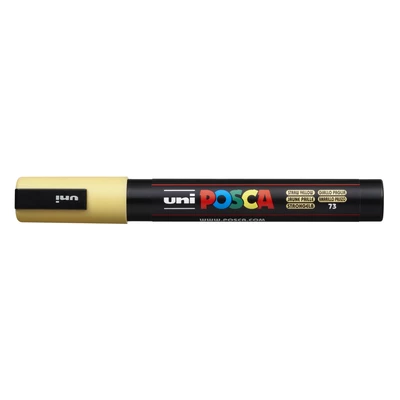 Marker uni POSCA PC-5M z okrągłą średnią końcówką, słomiany żółty