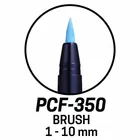 Marker uni POSCA PCF-350 z końcówką - pędzelkiem, biały