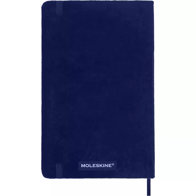 Notatnik Moleskine Large 13 × 21 cm, edycja limitowana Velvet, 176 stron w linie, niebieski