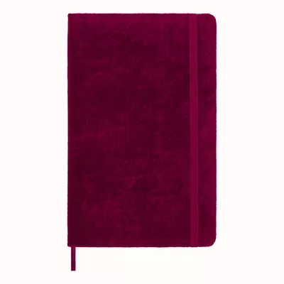 Notatnik Moleskine Large 13 × 21 cm, edycja limitowana Velvet, 176 stron w linie, różowy