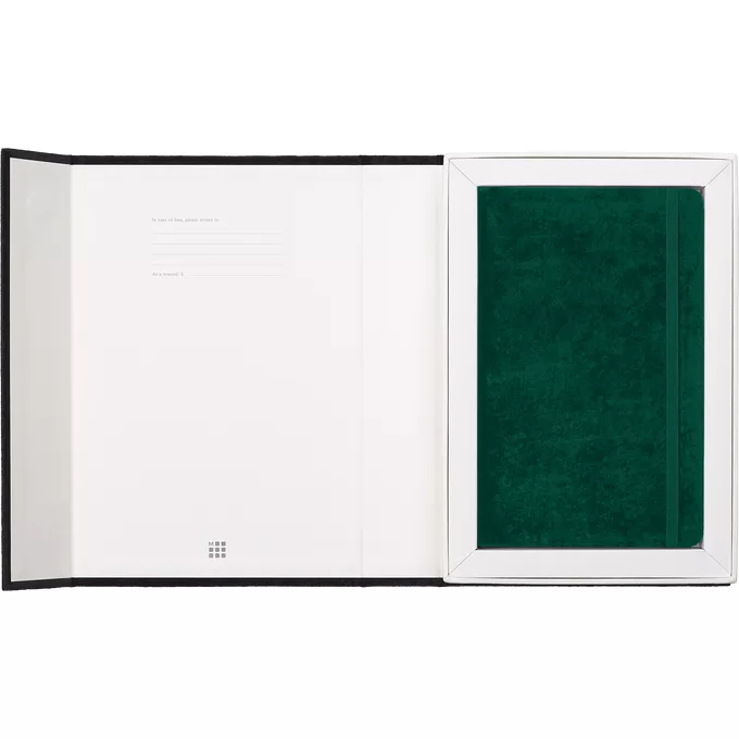 Notatnik Moleskine Large 13 × 21 cm, edycja limitowana Velvet, 176 stron w linie, zielony