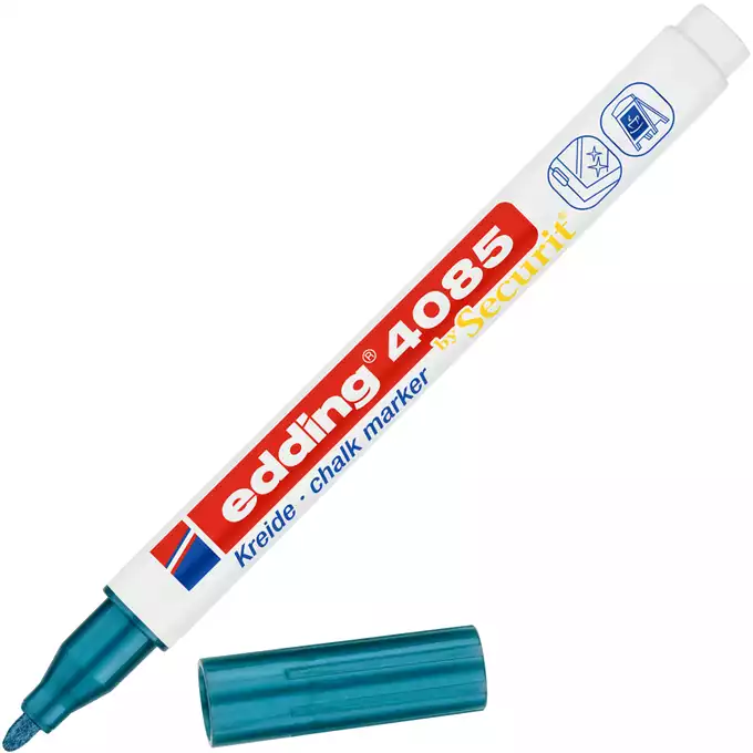 MARKER KREDOWY E-4085 EDDING, 1-2MM, METALICZNY NIEBIESKI