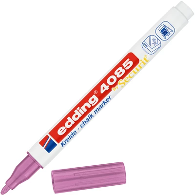 MARKER KREDOWY E-4085 EDDING, 1-2MM, METALICZNY RÓŻOWY