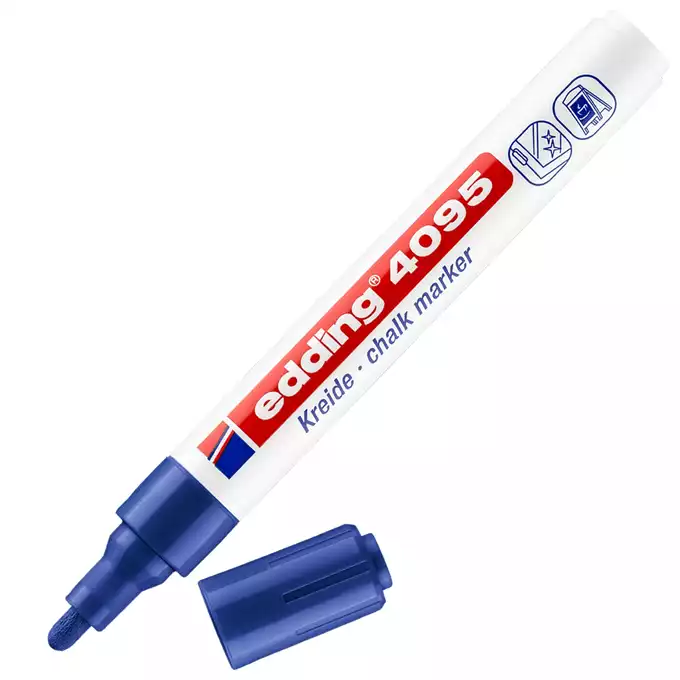 MARKER KREDOWY E-4095 EDDING, 2-3MM, NIEBIESKI