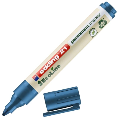 MARKER PERMANENTNY E-21 EDDING ECOLINE, 1,5-3MM, NIEBIESKI