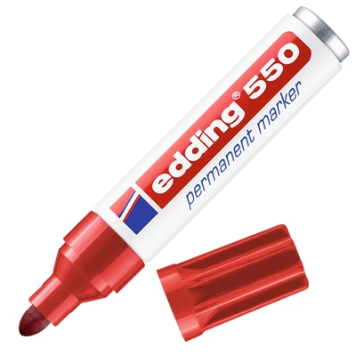 MARKER PERMANENTNY E-550 EDDING, 3-4 MM, CZERWONY