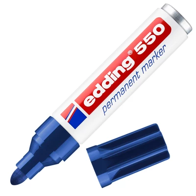 MARKER PERMANENTNY E-550 EDDING, 3-4 MM, NIEBIESKI