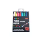 Markery uni POSCA PC-1MR Z SUPERCIENKĄ, PRECYZYJNĄ KOŃCÓWKĄ IGŁOWĄ, ZESTAW 8SZT