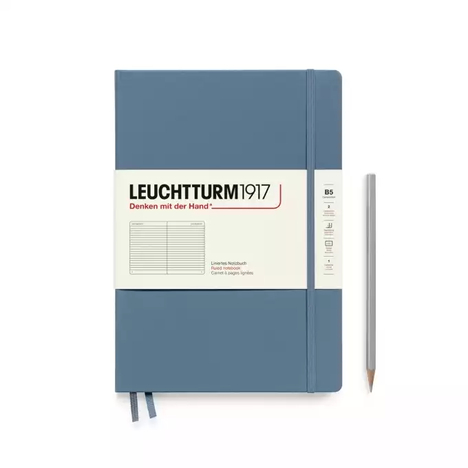 NOTATNIK LEUCHTTURM1917 COMPOSITION (B5), TWARDA OPRAWA, STONE BLUE