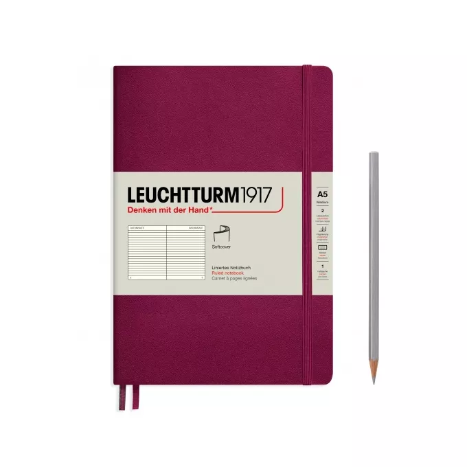 NOTATNIK LEUCHTTURM1917 MEDIUM (A5) MIĘKKA OPRAWA BORDOWY 