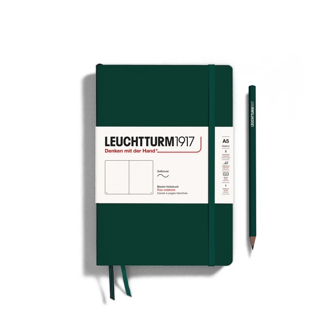 NOTATNIK LEUCHTTURM1917 MEDIUM (A5) MIĘKKA OPRAWA NATURAL COLOURS FOREST GREEN