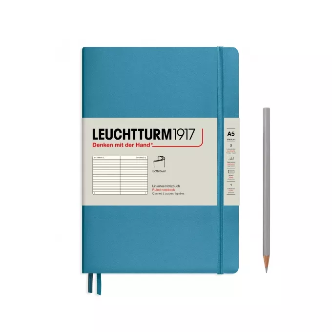 NOTATNIK LEUCHTTURM1917 MEDIUM (A5) MIĘKKA OPRAWA, NORDYCKI NIEBIESKI