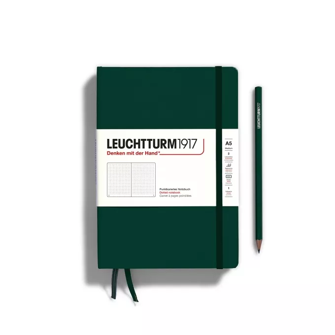 NOTATNIK LEUCHTTURM1917 MEDIUM (A5) NATURAL COLOURS FOREST GREEN