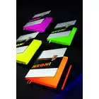 NOTATNIK LEUCHTTURM1917 MEDIUM (A5) NEON SREBRNY Z POMARAŃCZOWYM WYKOŃCZENIEM W KROPKI