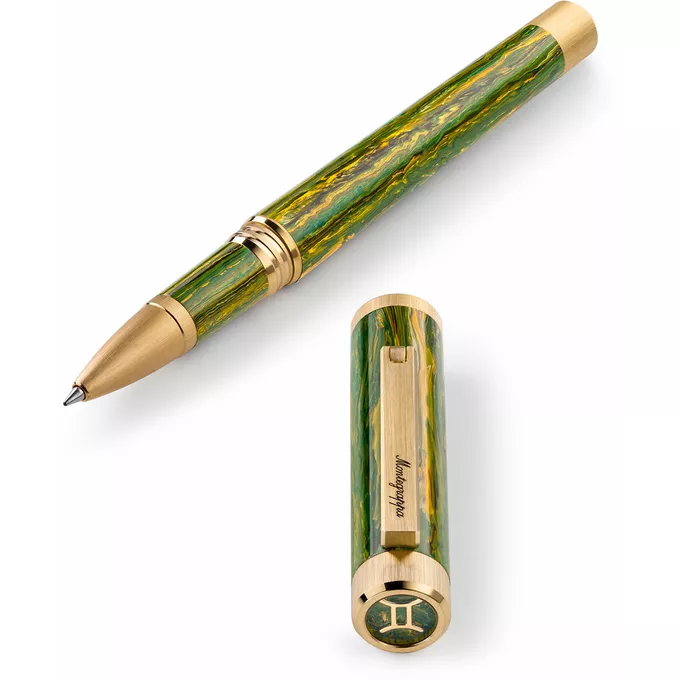 Pióro kulkowe Montegrappa, Zero, Zodiak Bliźnięta, żółte złoto