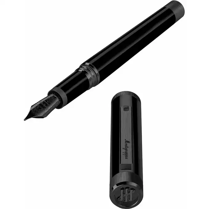 Pióro wieczne Montegrappa, Zero, Ruten Ultra Black, stalówka stalowa