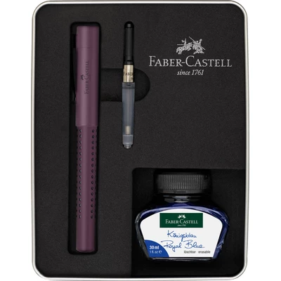 ZESTAW PREZENTOWY GRIP 2011 FABER-CASTELL BERRY: PIÓRO WIECZNE + KONWERTER + ATRAMENT 30 ML